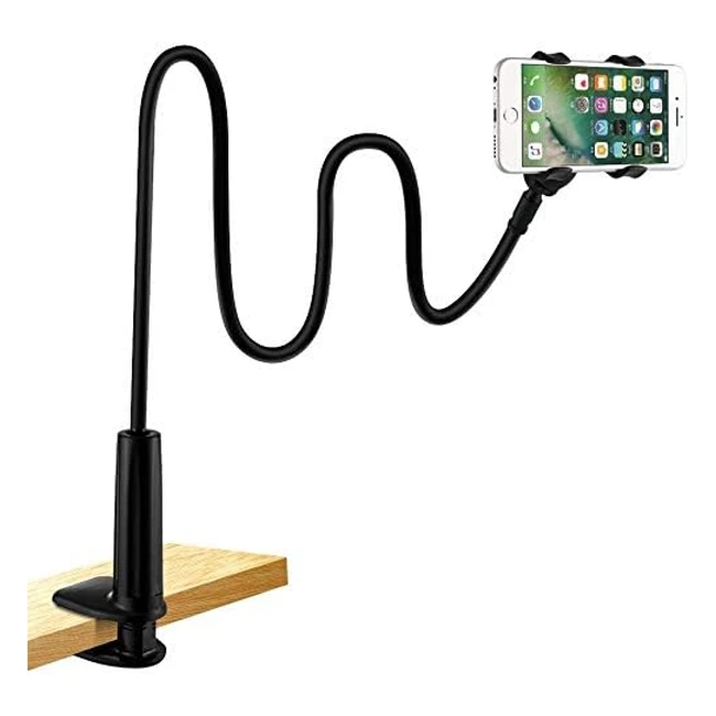 Lonzoth Cell Phone Holder - Flexible Gooseneck Stand for iPhone 14 Samsung S10 