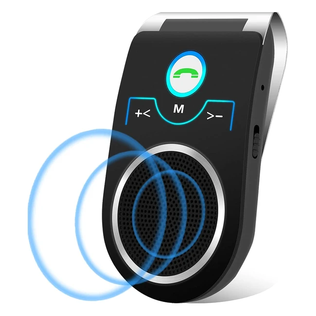 Kit Vivavoce Bluetooth 50 Aigolink - Chiamate Vivavoce, GPS, Musica - Siri, Google Assistant - Dual Link - Navigazione Vocale