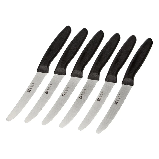 Zwilling Messerset 6-teilig Küchenmesser Klingenlänge 12 cm Edelstahl Kunststoffgriff Twin Grip