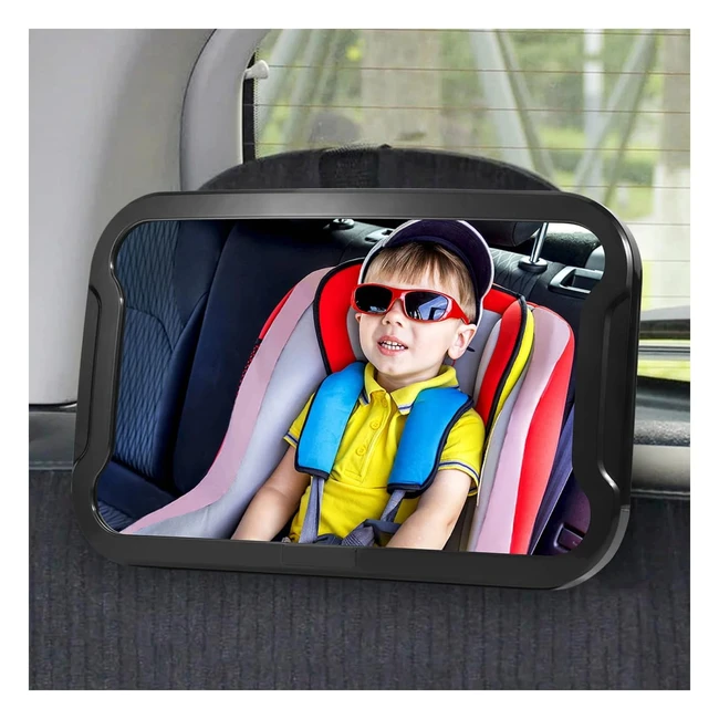 Miroir voiture bébé Vinabo avec 360° rotation - Grande vision - Sécurité garantie