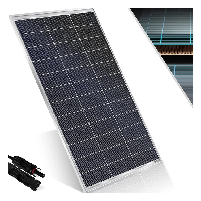 Panel Solar Monocristalino Kesser 18V - 180W | Sistema Fotovoltaico para Caravanas y Camping