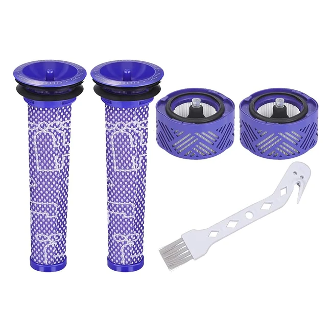 Dyson V6 Filter Set - 2 Post Filters 2 Pre Filters - Replacement for V6 Absolut
