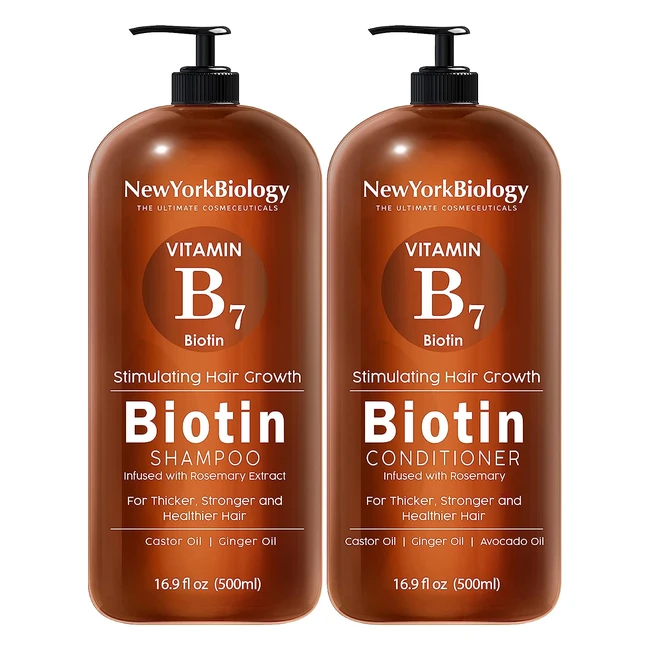 Biotin Shampoo  Conditioner Set 500ml  Hair Growth  Thinning Hair  Thickenin