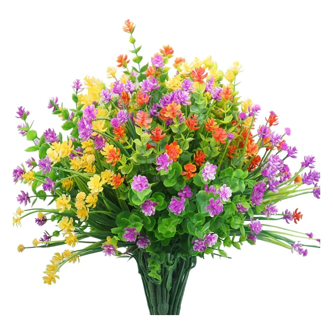 Bouquets Fleurs Artificielles Dco UV Rsistant - Lot de 12 - Maison Balcon 