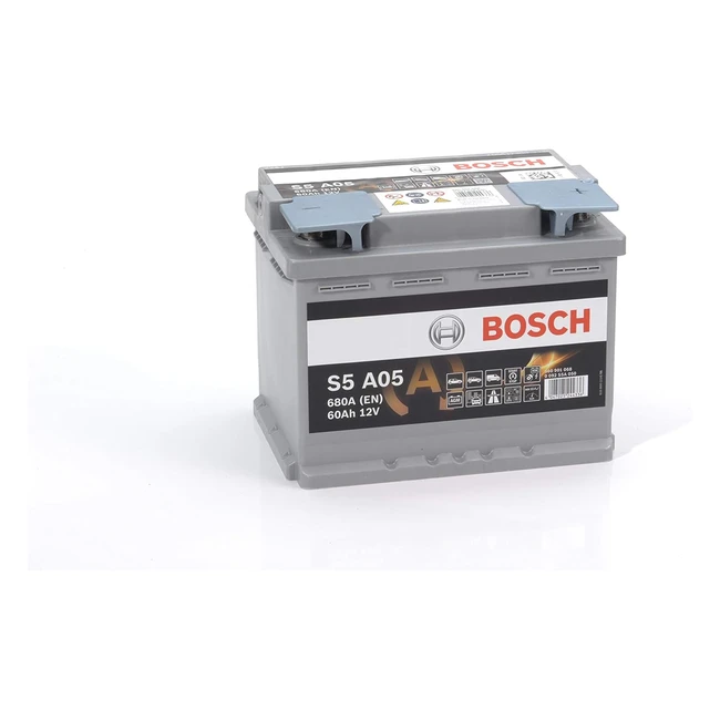 Bosch S5A05 Batteria Auto 60Ah 680A - Tecnologia AGM - StartStop