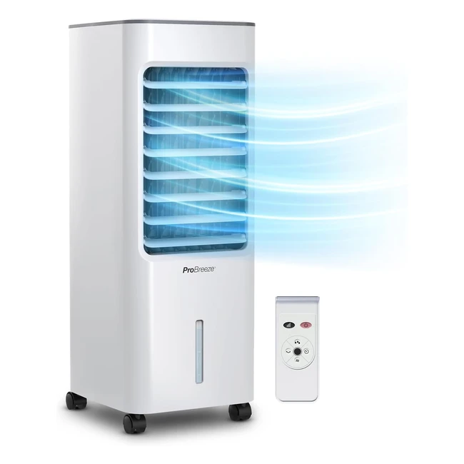 Pro Breeze 4in1 Air Cooler - 5L Capacity, Remote Control, 3 Fan Speeds