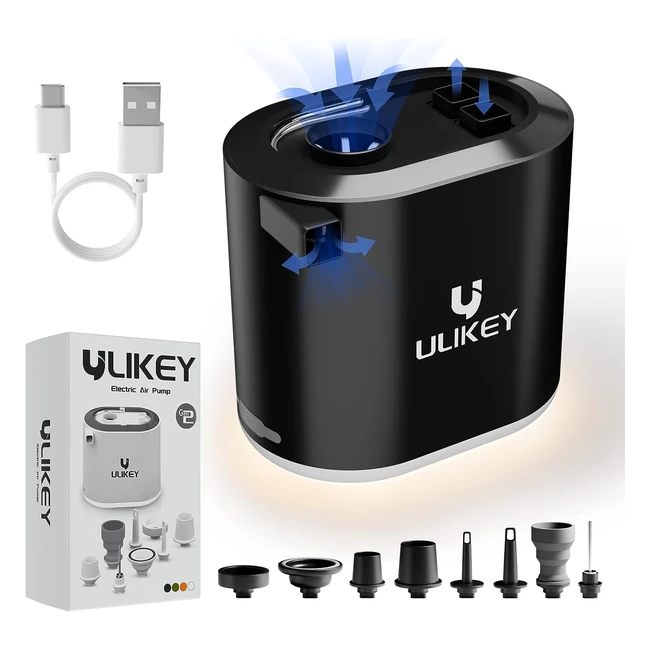 Pompe  air lectrique 2 en 1 Ulikey - Gonfleur et dgonfleur rapide - Mini p