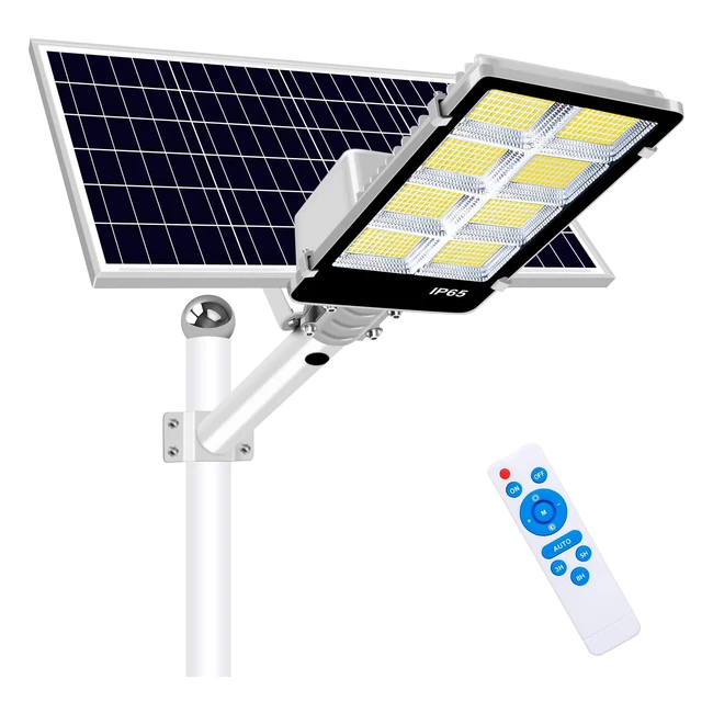 Farola Solar LED 600W - Panel Solar - Blanco Fro 6000K - 360 LEDs - Control Re