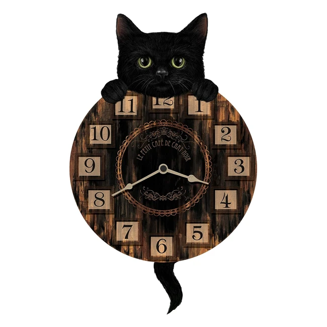 Orologio a pendolo Nemesis Now Kitten Tickin 25cm marrone - Perfetto per gli amanti degli animali