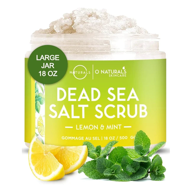 O Naturals Ultra Cleansing Body Scrub - Organic Lemon & Mint - Exfoliates Dead Skin - Fights Acne