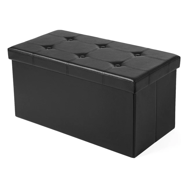Songmics Folding Ottoman Storage Bench - Comfortable & Stylish - Holds up to 300 kg - 80L Capacity