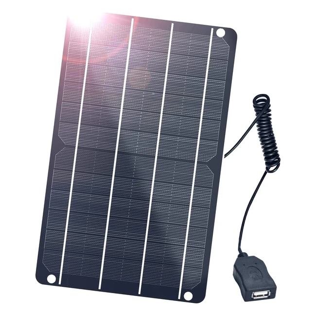 Pannello Solare 6W USB 5V1A - Impermeabile IP67 - Kit Faidate per Smartphone Ve