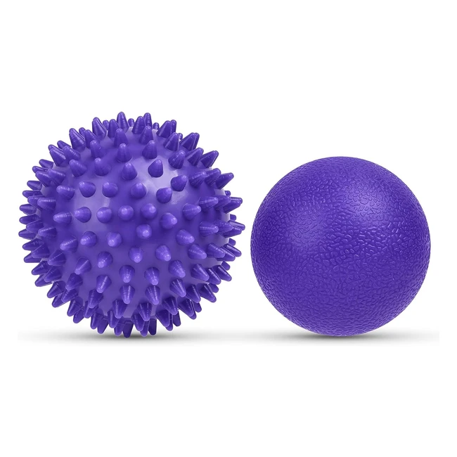 Uraqt Lacrosse Spiky Massage Ball Set - Release Tight Muscles, Increase Blood Circulation, Portable