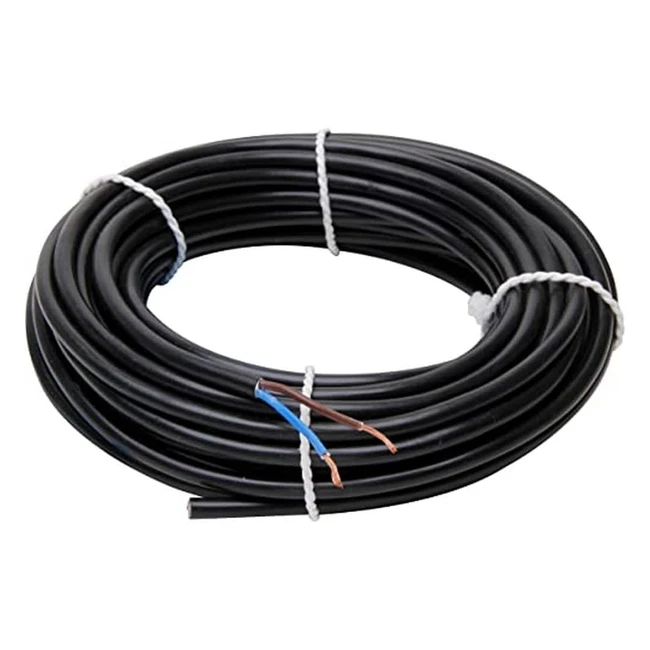 Cable eléctrico Kopp 152210845 H03 VVF 2 x 0.75mm 10m - Negro