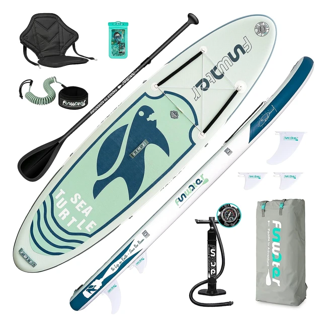 Funwater SUP Inflatable Stand Up Paddle Board 11611105 - Ultralight Durable an
