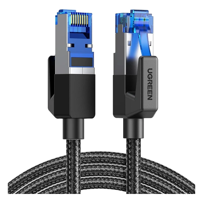UGREEN Cat 8 Ethernet Cable 40Gbps 2000MHz | High-Speed, Braided, RJ45 LAN | Xbox One, PS5, Switch