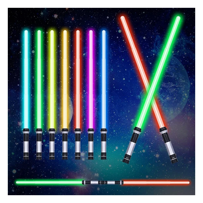 Spada Laser RGB 2022 New 2in1, 7 Colori Modificabili, Soundfont di Battaglia, Luci LED Luminose