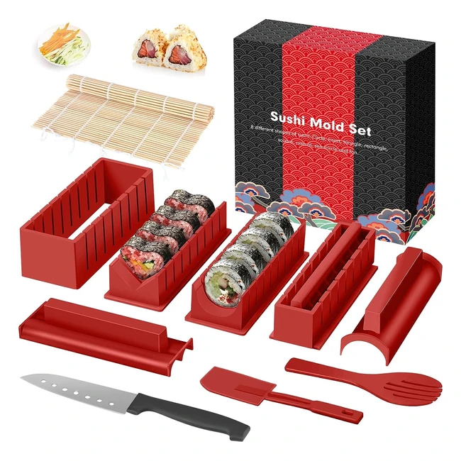 Kit Sushi Complet Skyser - 12 pièces - Faites des sushis à la maison facilement