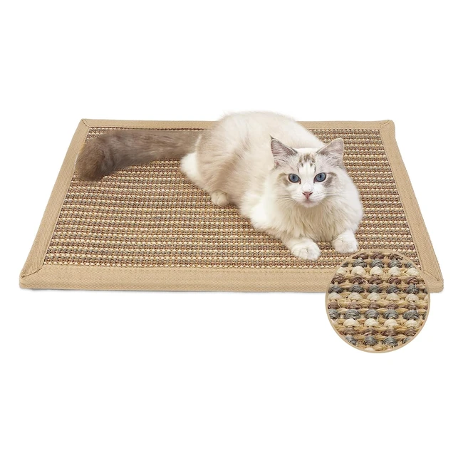 Fukumaru Cat Scratcher Mat - Natural Sisal Protect Carpets and Sofas Thicken