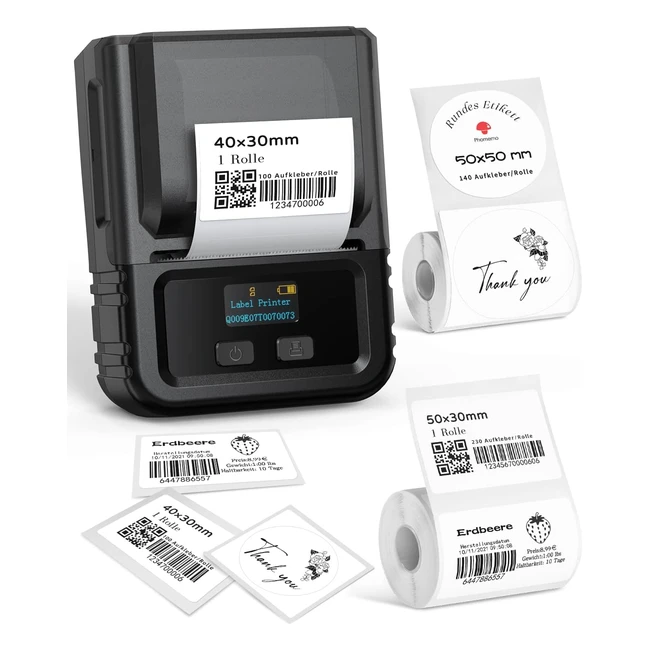 Phomemo M120 Stampante Etichette 3 Rulli Bluetooth - Efficiente e Portatile