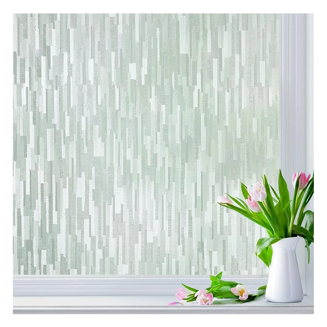 LifeTree Window Film Privacy Frosted Glass Film - Opaque Self-Adhesive Anti-UV - 445 200cm