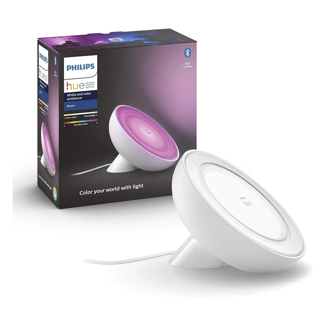 Philips Hue Bloom 4ème génération - Lampe blanc 7W - Compatible Bluetooth - Alexa, Google Assistant et Apple HomeKit