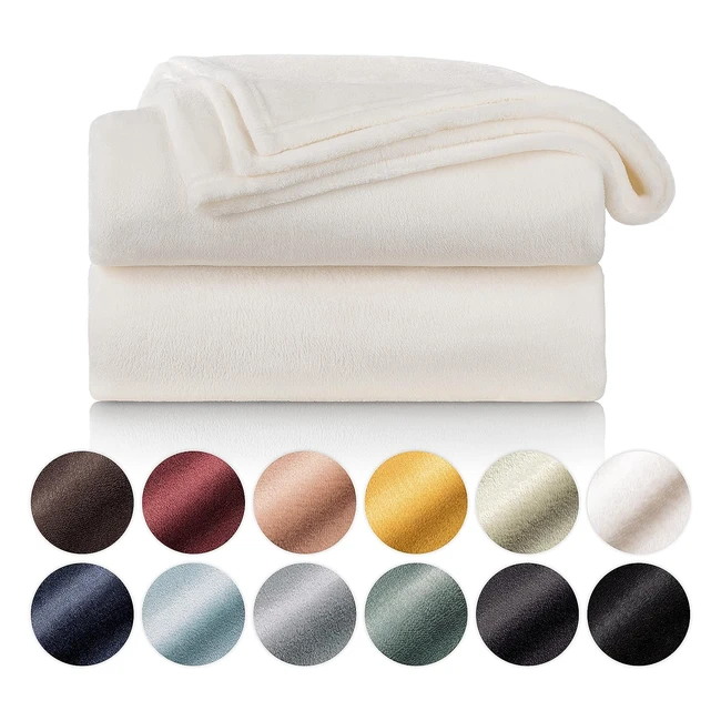 Blumtal Flauschige Kuscheldecke, hochwertige Decke, superweiche Fleece-Decke als Sofaüberwurf, Bettüberwurf oder Wohnzimmerdecke