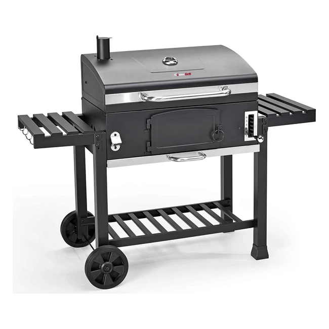 Cosmogrill XXL Smoker BBQ Grill - Portable Charcoal Barbecue with Temperature Control