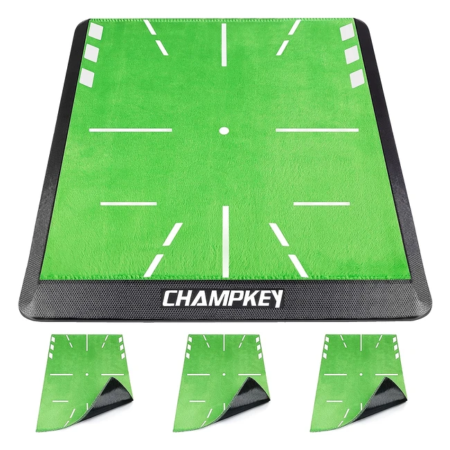 Champkey Premium Golf Impact Mat 10 Edition - Improve Swing Path and Hitting Pos