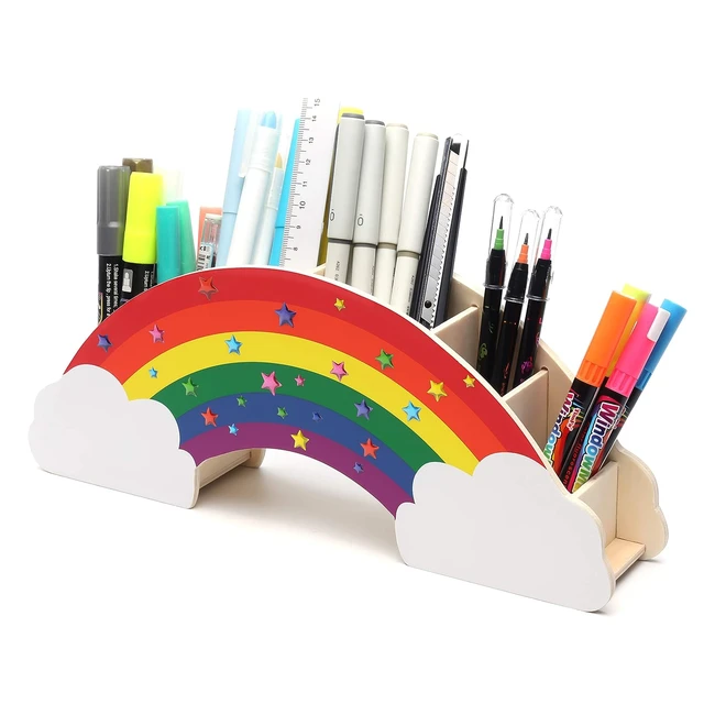 Espositore per penne Exerz arcobaleno con adesivi stella - Ordine e creativit
