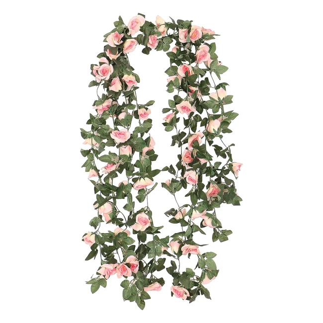 Guirlande Fleurs Artificielles Rose 220cm - Dcoration Mariage Jardin Maison - 