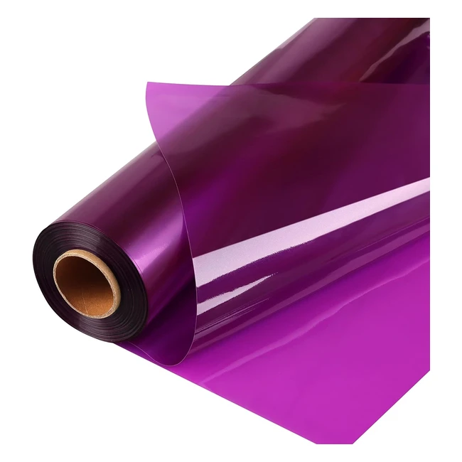 Rouleau de papier cellophane violet - 86 cm x 30 m - Dcoration colore en cel