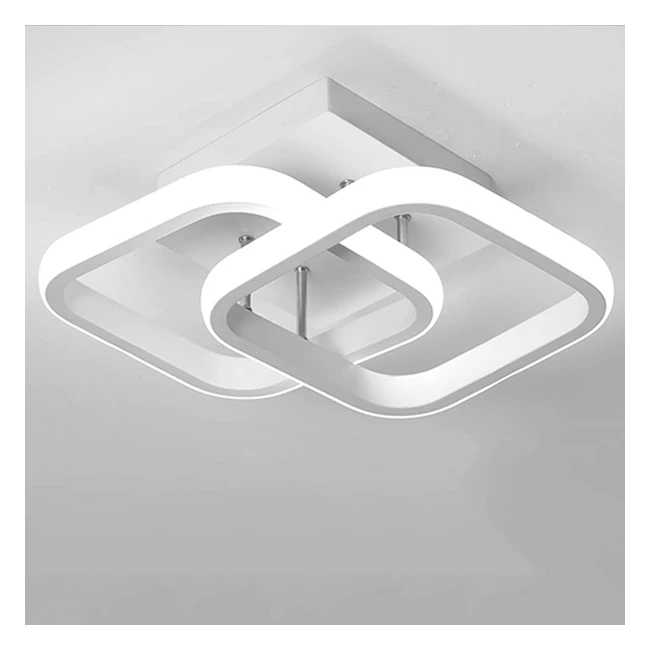 Modern Ceiling Light 22W LED Cool White 6000K Acrylic Square Lamp - High Performance, Eye-Caring