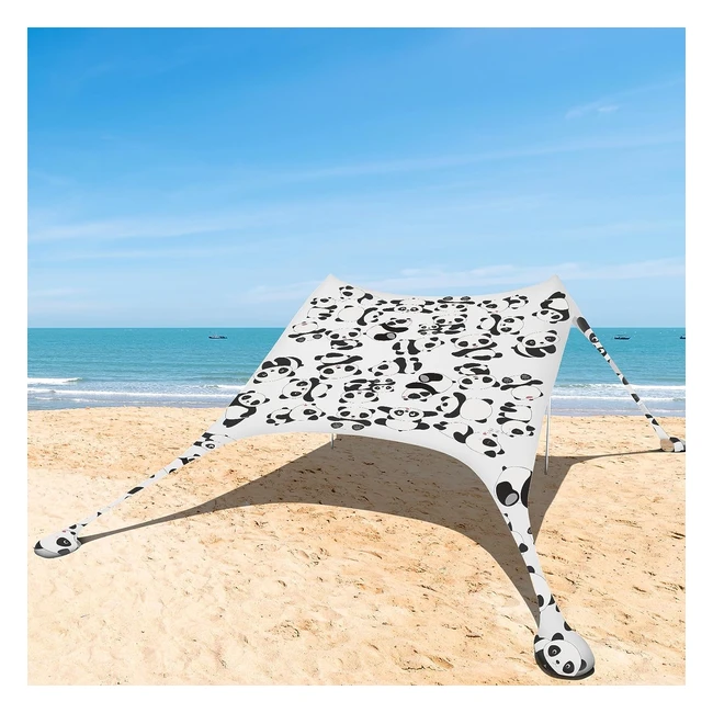 Tenda da Spiaggia Night Cat UPF 50 con Pali in Alluminio - Protezione UV e Ancoraggio Sabbia