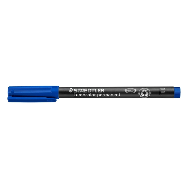 Staedtler 3183 Lumocolor Permanent Pen - Fine Line Width 06mm - Blue - Box of 10