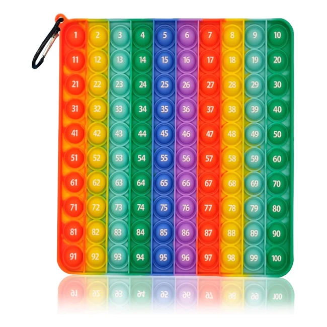 Pop Its Fidget Toy Push Bubble Antistress - Gioco Sensoriale in Silicone - Educativo per la Matematica - Rilassante per Adulti e Bambini