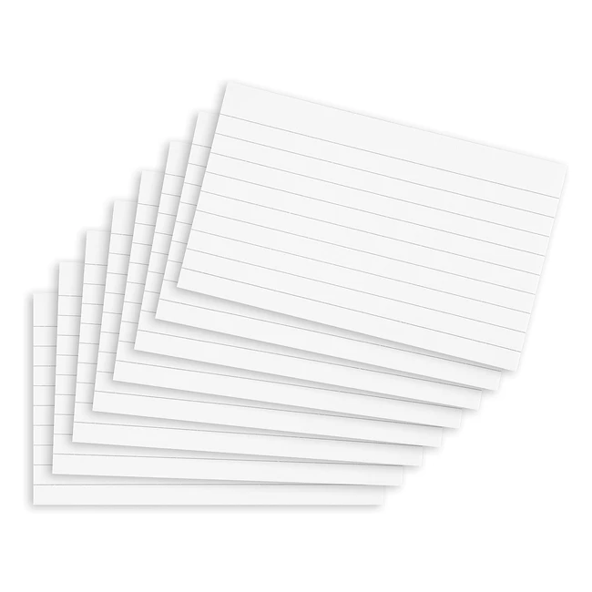 Summit Flash Cards 200 Pack - White Lined Revision Cards - 125x75mm