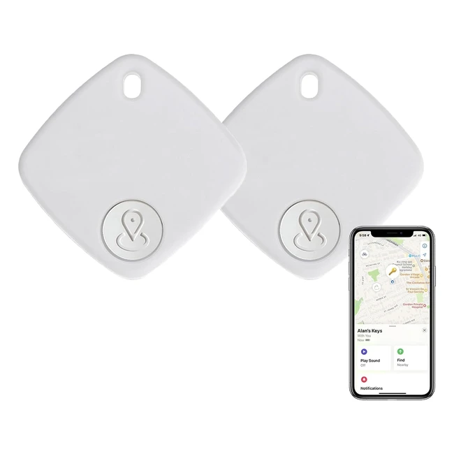 Tracker de clés Bluetooth pour Apple Find My Air Tag - Batterie Remplaçable - Localisateur d'Articles