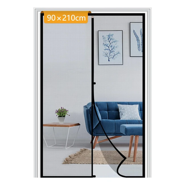 Yotache Magnetic Screen Door 90x210cm | Reinforced Anti-Tearing Insect Fly Mesh | Easy Install