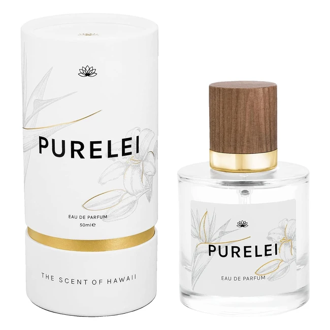 Purelei Eau de Parfum 50ml - Parfum Vaporisateur Femme - Notes de Bergamote et Yuzu - Senteur Florale et Fraîche - Inspire d'Hawaï - Fabriqué en Allemagne