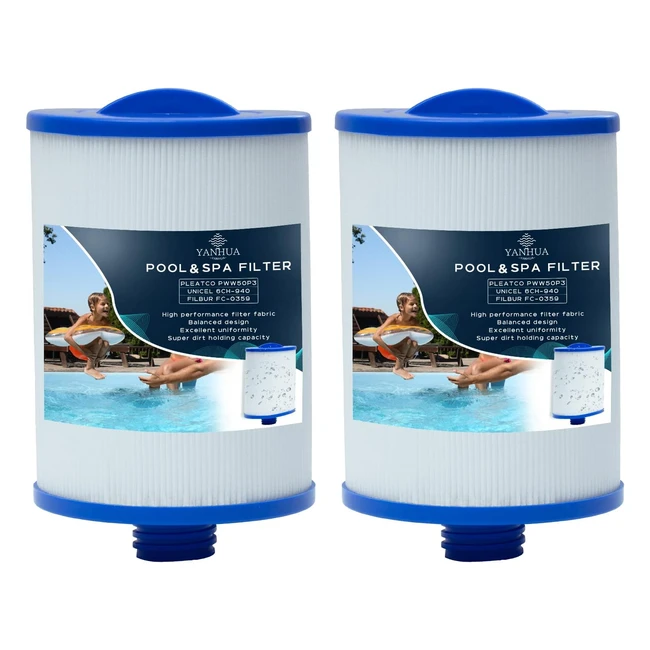 Filtre Spa pour Piscine Yanhua PWW50P3 - Remplacement Unicel 6CH940, Filbur FC0359, Waterway Plastics 8170050