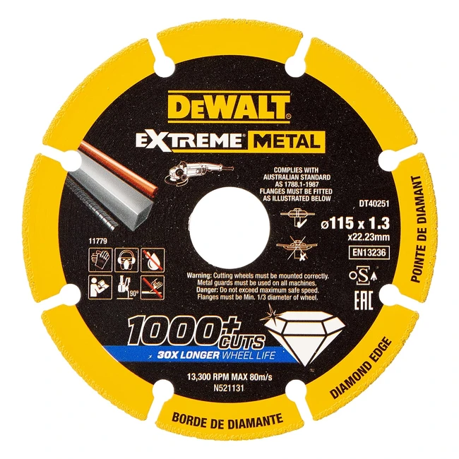 Disco de corte Dewalt DT40251QZ con borde diamantado - Durabilidad extrema 11