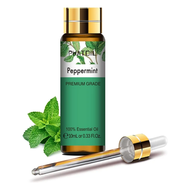 Aceite Esencial de Menta Piperita Phatoil 10ml 100% Natural Puro | Aromaterapia Terapéutica