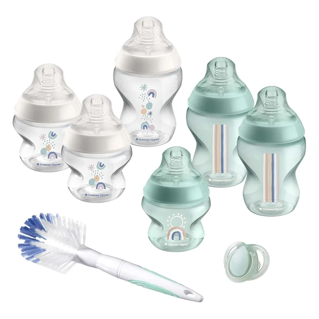 Tommee Tippee Closer to Nature Anti-colic Baby Bottle Starter Set - Natural Latch, Anti-colic Valve - Pack of 6