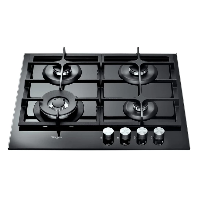 Plaque de cuisson gaz Whirlpool AKT6465NB noir - Design intgr - Puissance 80