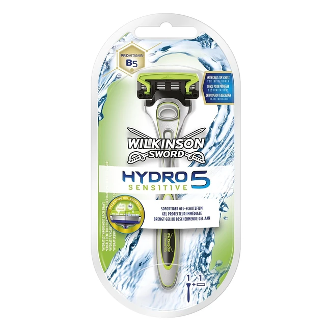 Rasoio Wilkinson Sword Hydro Sensitive - Lama UltraGlide, Serbatoio con Provitamina B5 Gel, Rifinitore Flip - #rasoio #rasatura #comfort