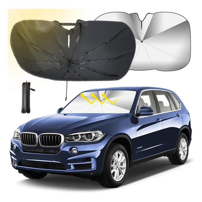 Pare-soleil voiture pliable Oziral - Protection UV - Rotation 360° - Taille 140x79cm
