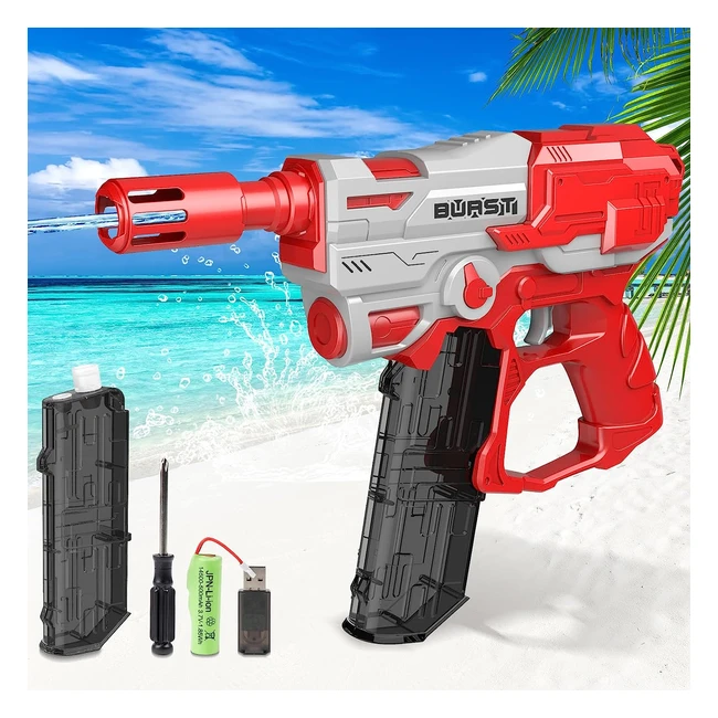 Pistolet à eau électrique Vatos - 32m de portée - Haute capacité - Pour enfants et adultes