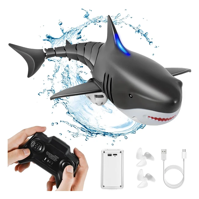 Kiztoys1 Remote Control Shark Toy - High Simulation, Great Gift - RC Boat Toys for 5 Year Old Boys and Girls