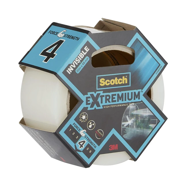 Scotch Extremium Invisible Duct Tape 20m x 48mm - Extra Strong Adhesive